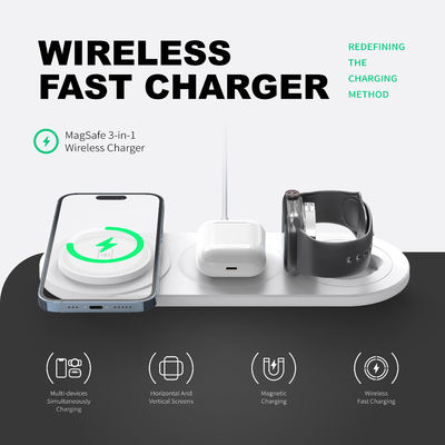 قیمت خوب 3 در 1 شارژر تلفن بی سیم 5W 7.5W 10W 15W برای شارژ / 1 X کابل نوع C آنلاین