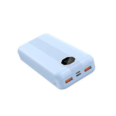 آبی سفید 10000mAh PD Power Bank شارژر مجهز به میکرو با قدرت 20W 22.5W